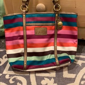 Multicolored coach bag